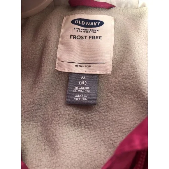 Old Navy Kids Girls Quilted Puffer Jacket Hooded Parka Coat Winter Warm Outwear - Picture 4 of 14